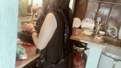 rump ravaging of Muslim Bhabhi who is cooking as a mare, real hindi audio